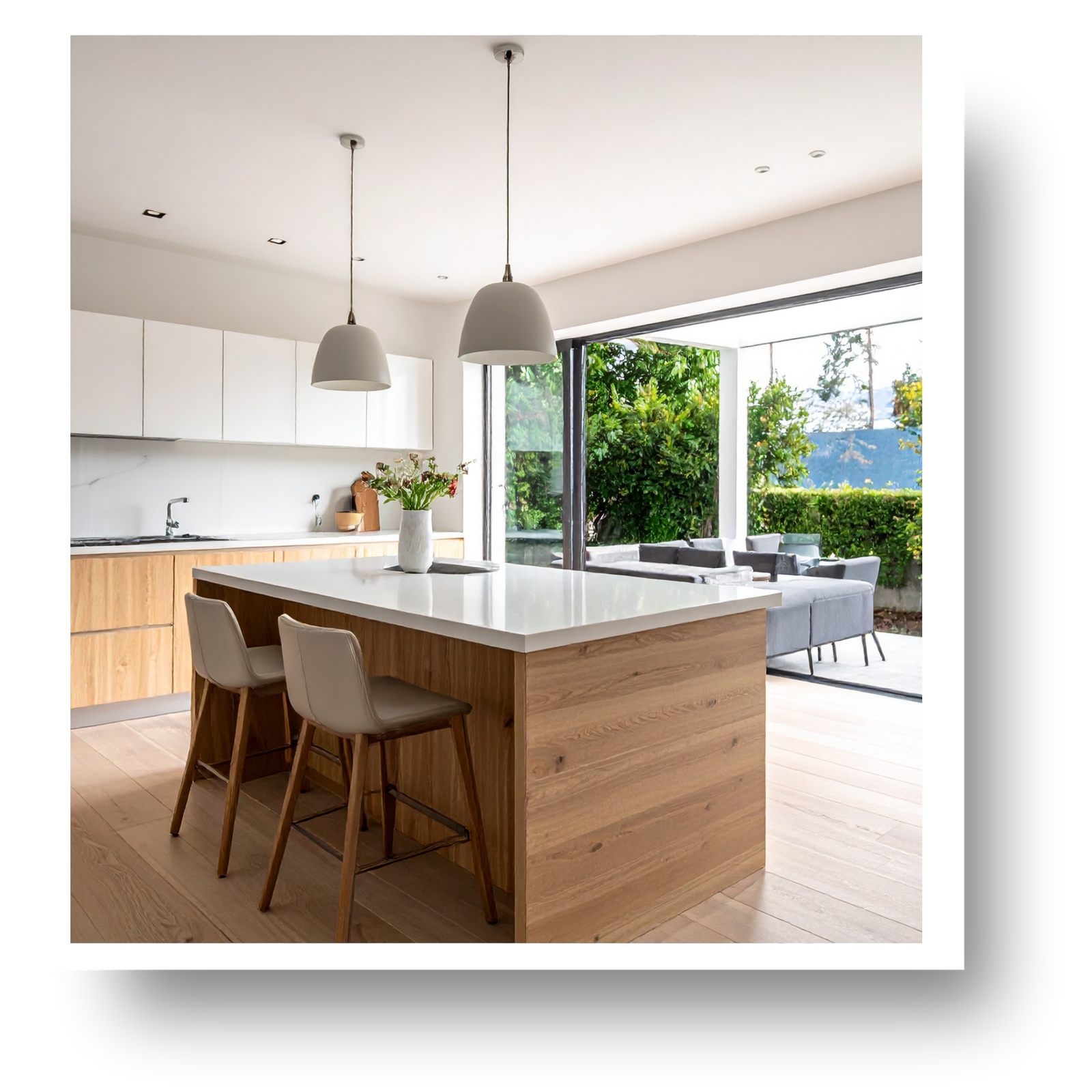 Cocina moderna de un desarrollo inmobiliario